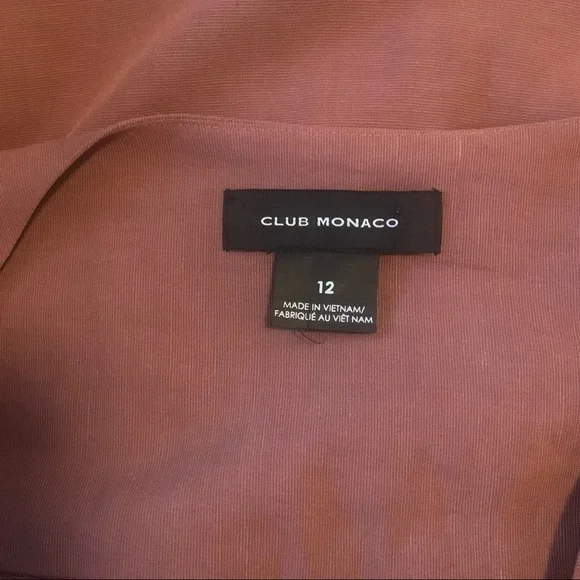 Club Monaco Day To Night Linen Mini Dress Size 12 - Picture 6 of 9